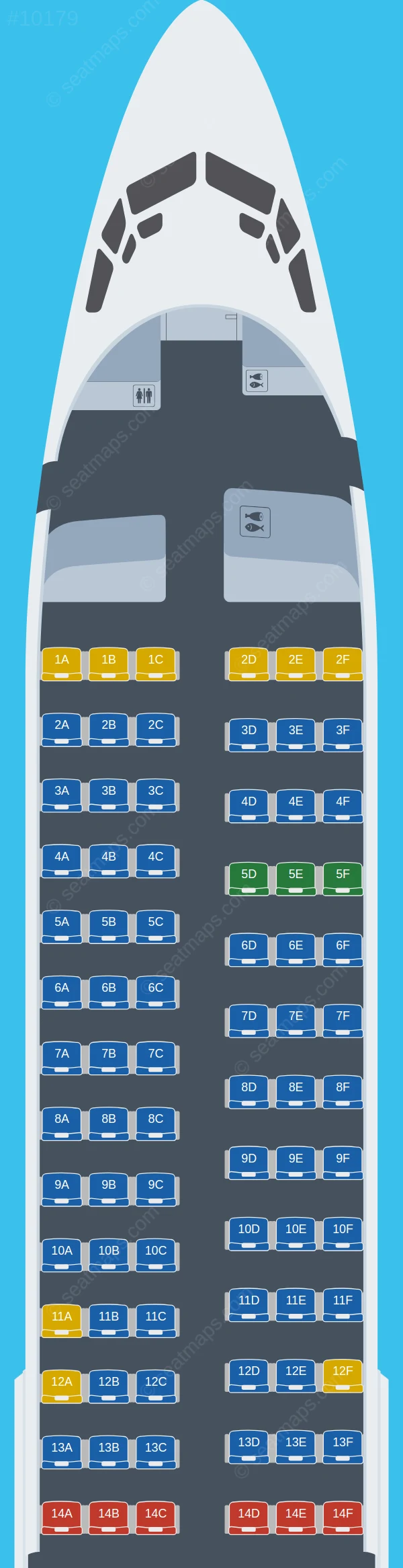 SkyUp Airlines Boeing 737-800 seatmap preview