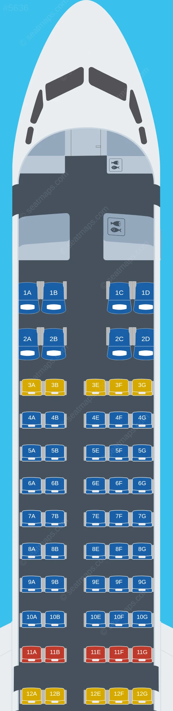 Air Niugini & Link PNG Fokker 100 seatmap preview