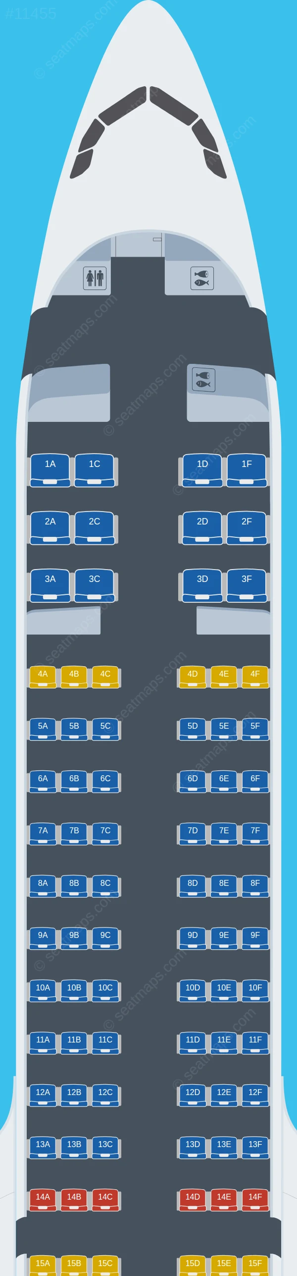 Qanot Sharq  Airlines Airbus A321neo seatmap preview