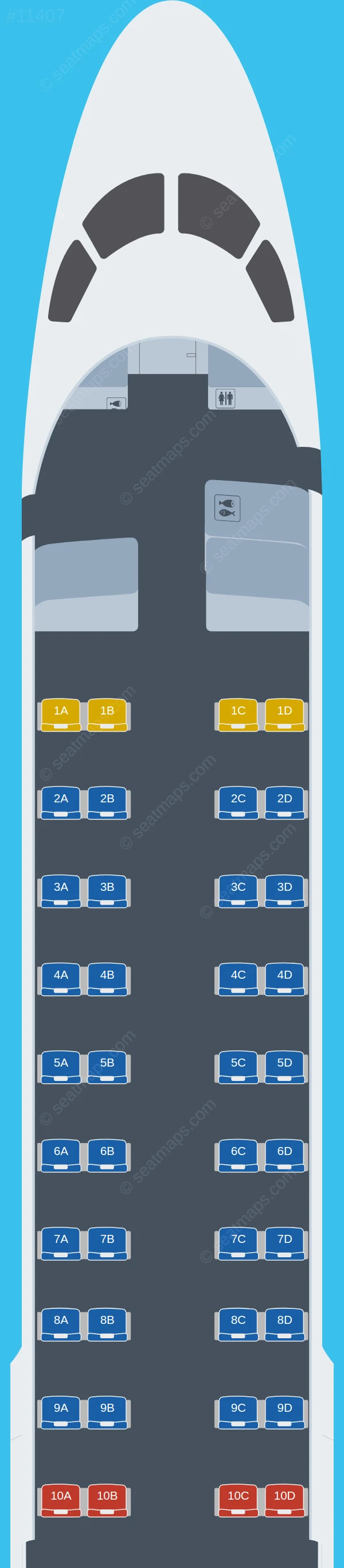 Marathon Airlines Embraer E190 seatmap preview