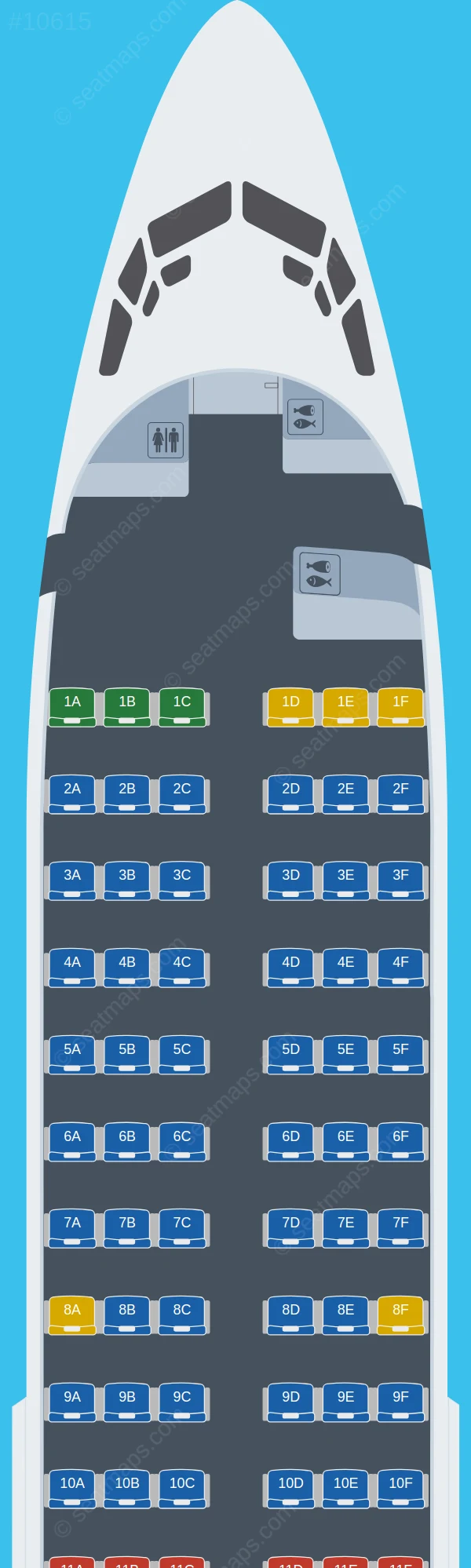 Armenia Airways Boeing 737-300 seatmap preview