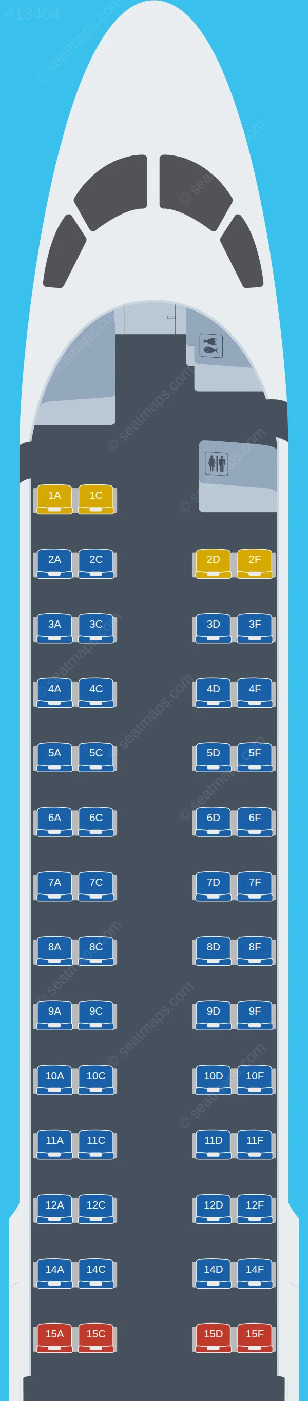 Air Peace Embraer E190 V.3 seatmap preview