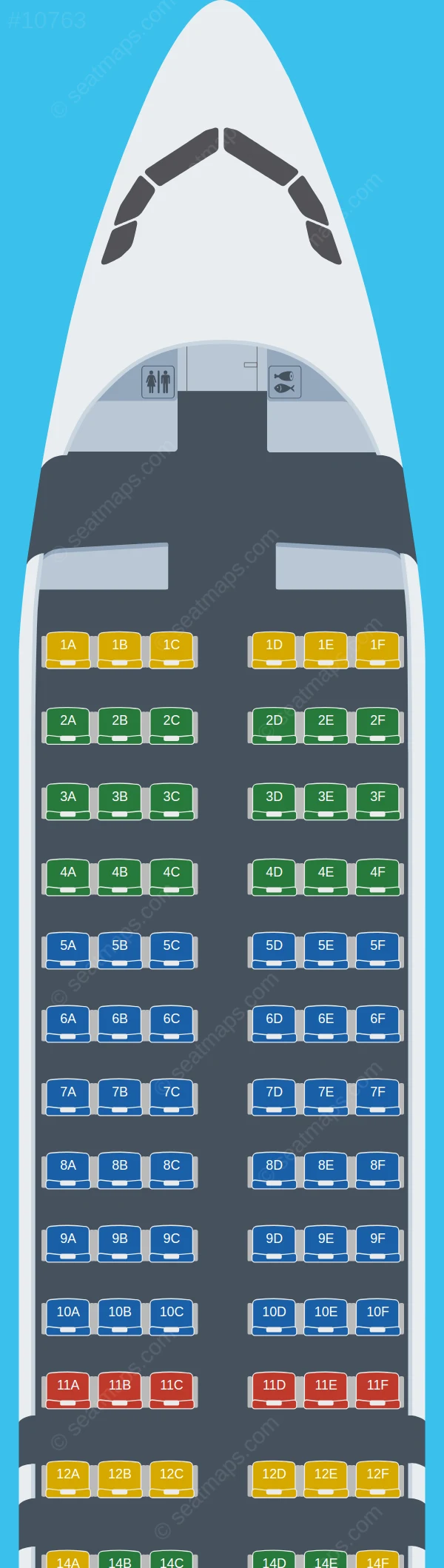 Flyadeal Airbus A320neo seatmap preview