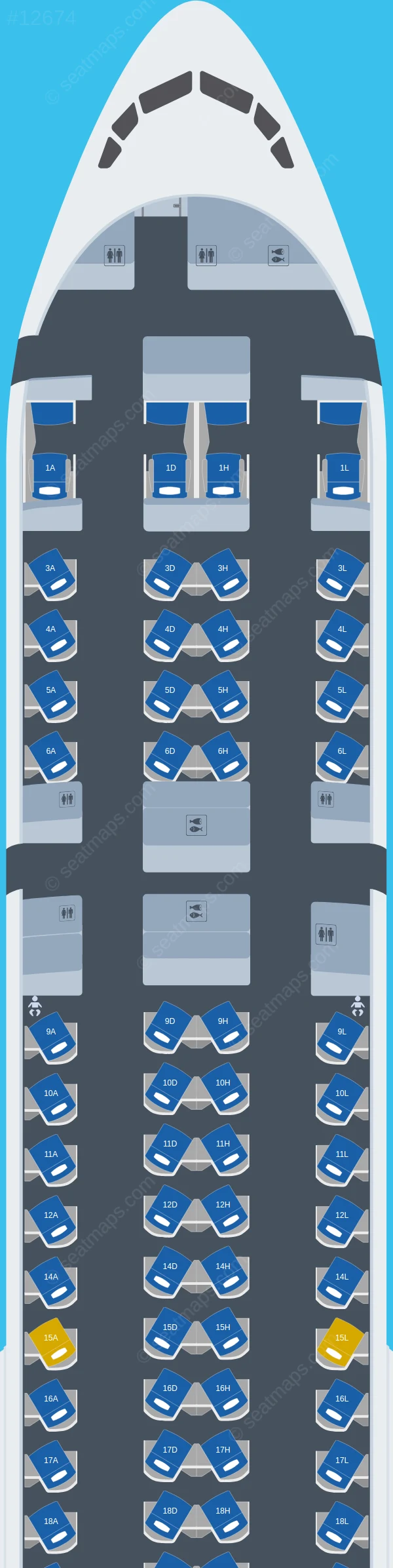 Air France Boeing 777-300ER V.5 seatmap preview