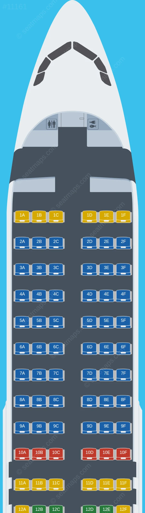 Aero Dili Airbus A320-200 seatmap preview