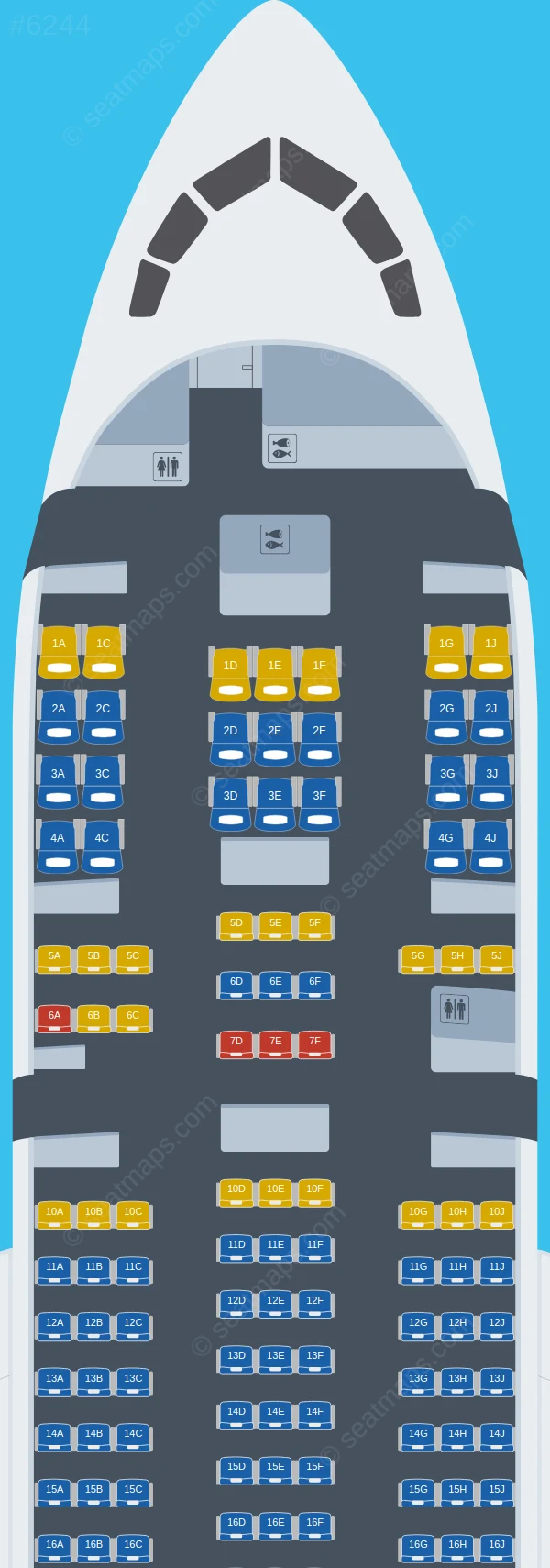 TUI fly (Netherlands) Boeing 787-8 seatmap preview