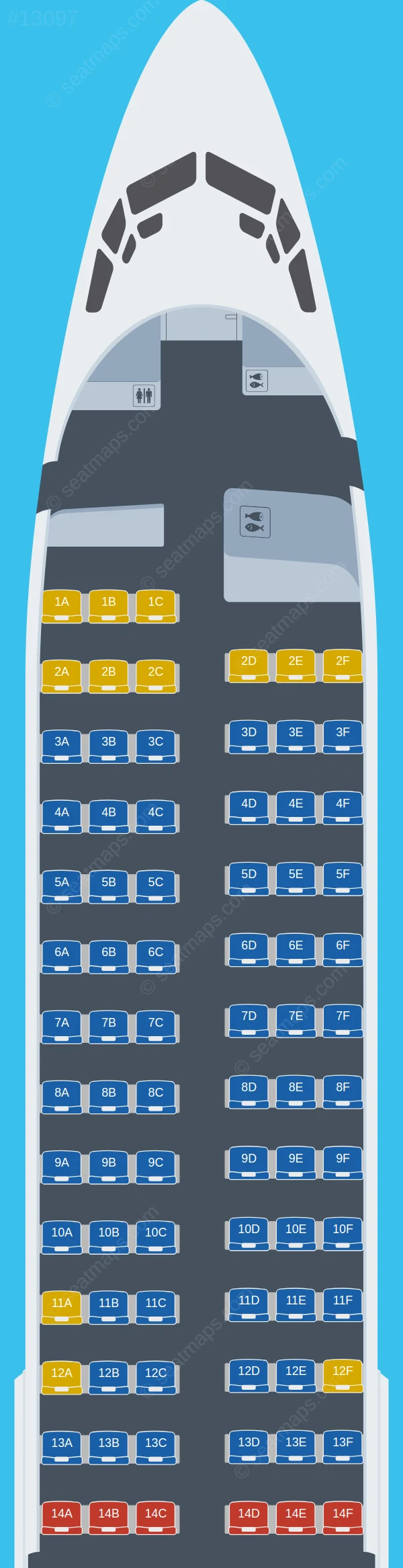 OneClick Airways Boeing 737-800 seatmap preview