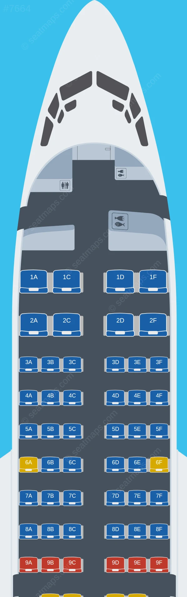 Nam Air Boeing 737-500 V.1 seatmap preview