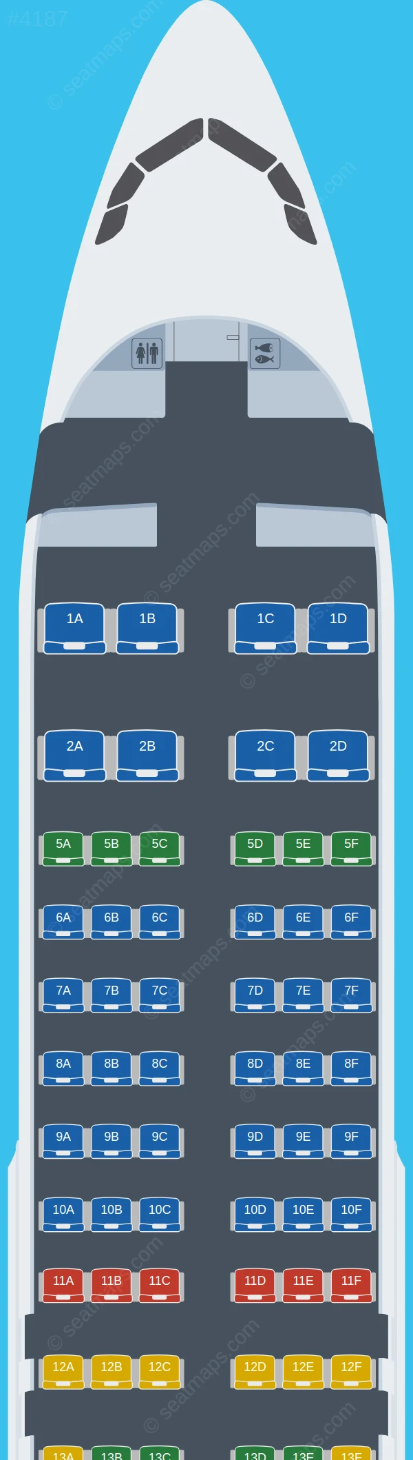 Flynas Airbus A320-200 seatmap preview