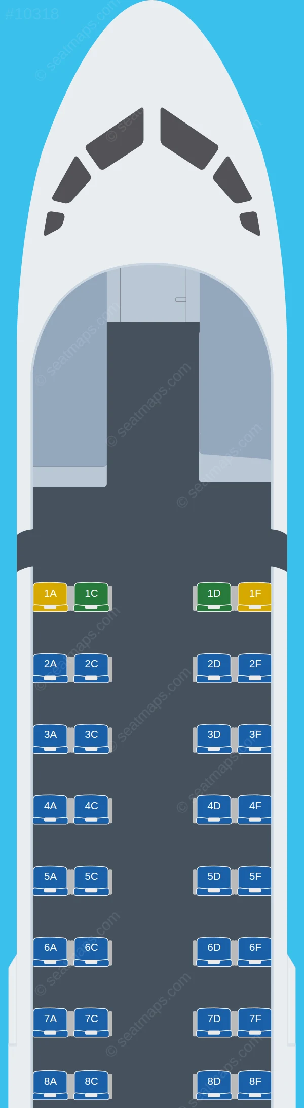 Amelia International ATR 72-600 seatmap preview