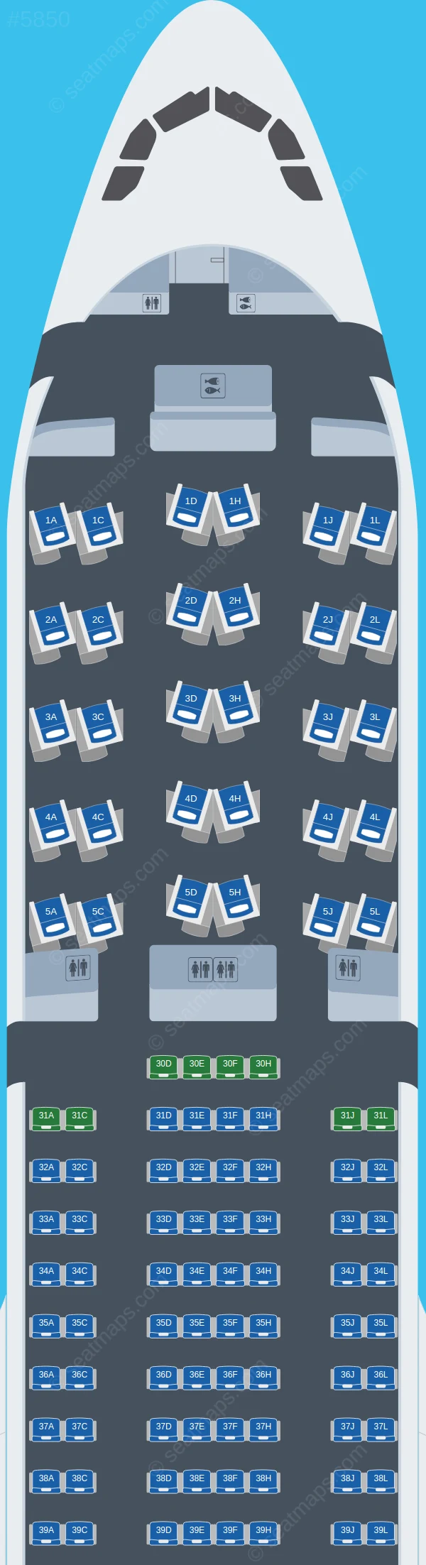 Saudia Airbus A330-300 V.1 seatmap preview