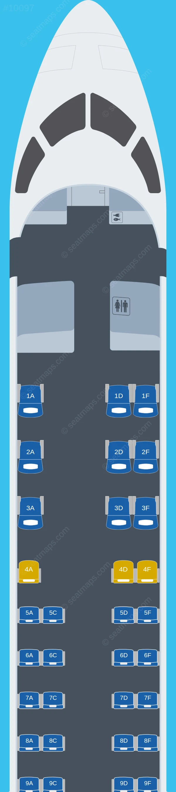 American Airlines Bombardier CRJ900 V.3 seatmap preview