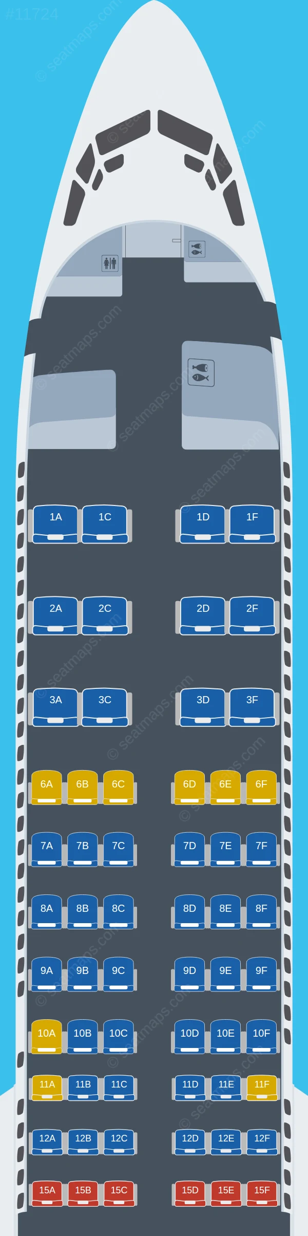 Alaska Airlines Boeing 737 MAX 8 V.1 seatmap preview