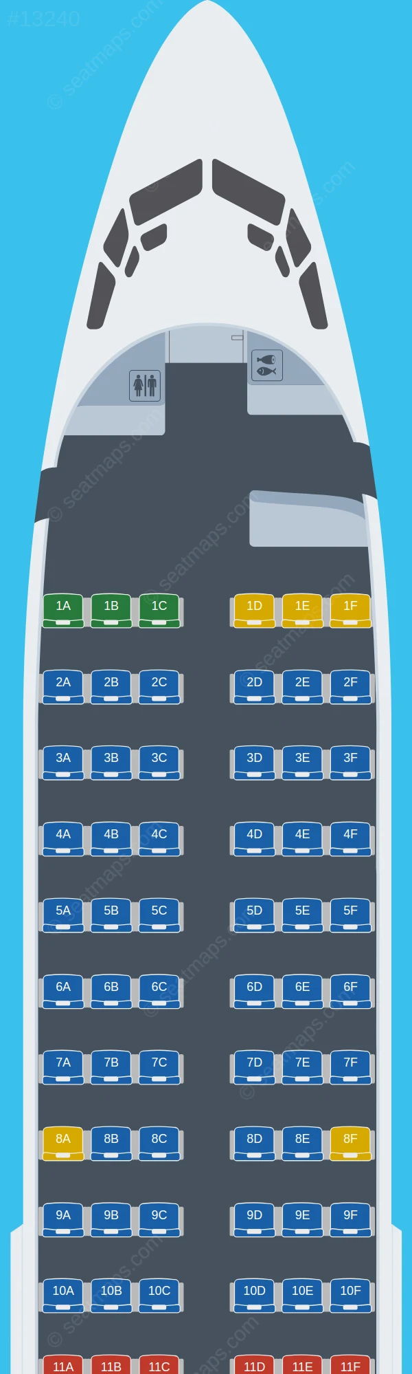 Sky FRU Boeing 737-300 seatmap preview