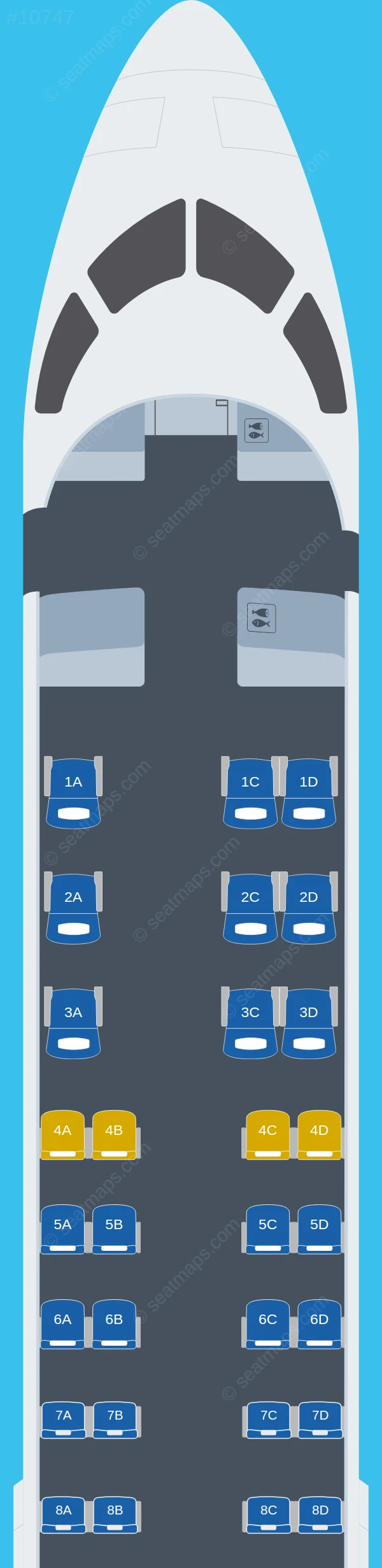 American Airlines Bombardier CRJ700 V.1 seatmap preview