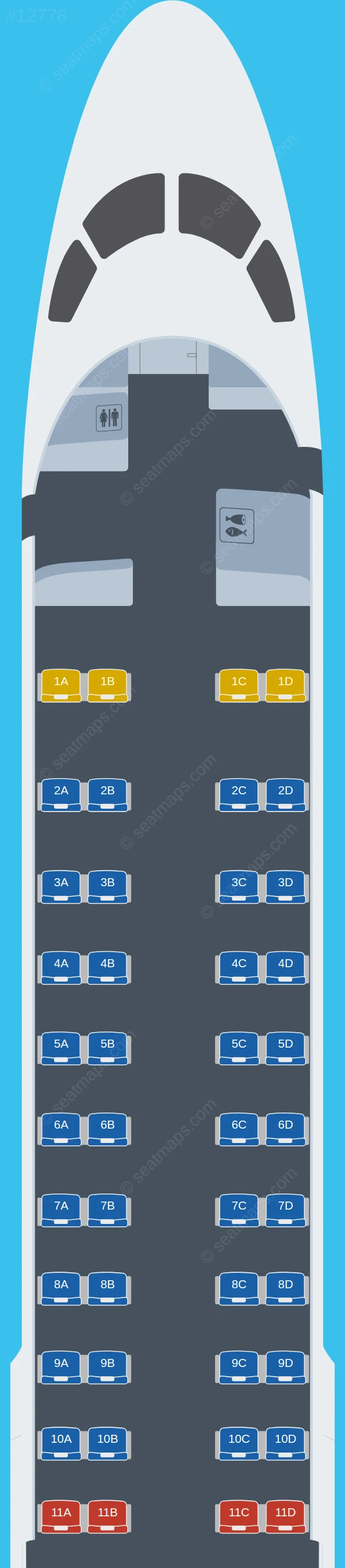 Windrose Airlines Embraer E190 seatmap preview