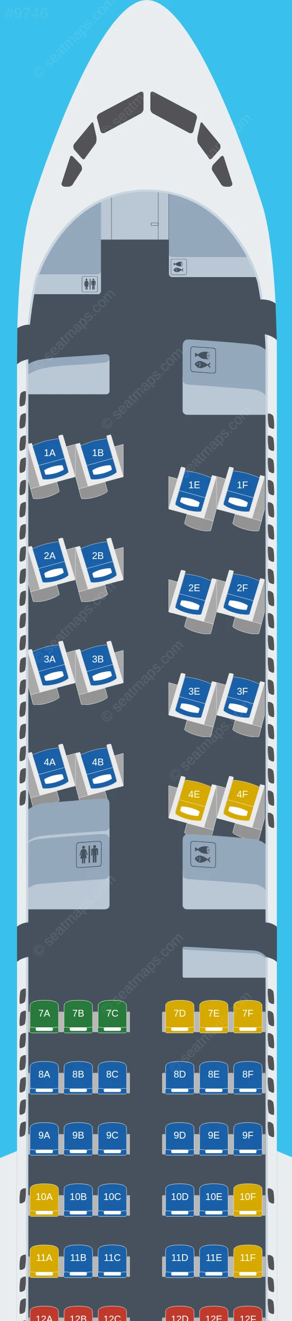 United Boeing 757-200 seatmap preview
