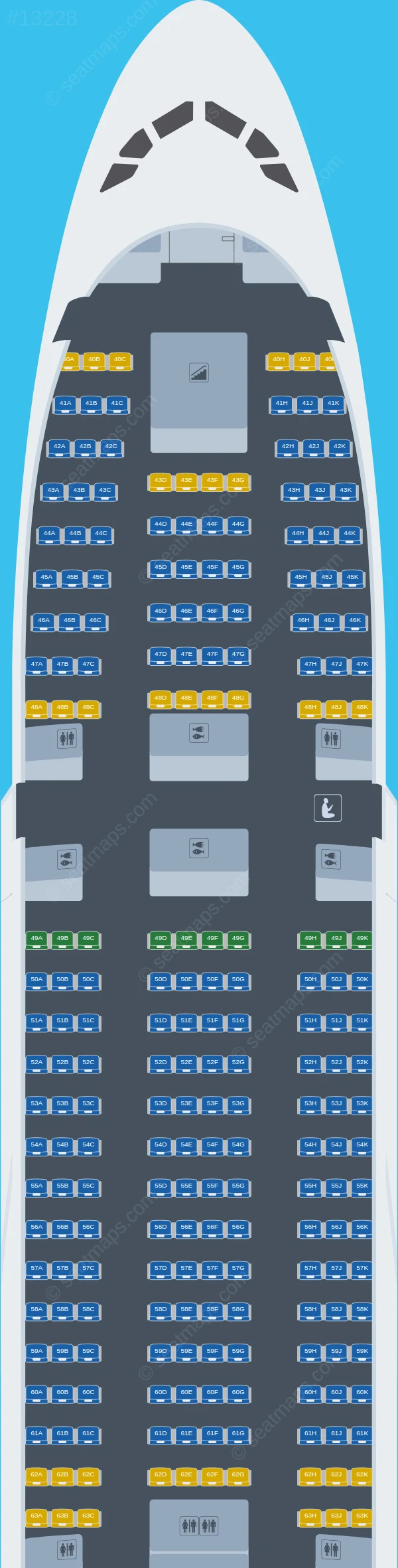 Etihad Airways Airbus A380-800 V.2 seatmap preview