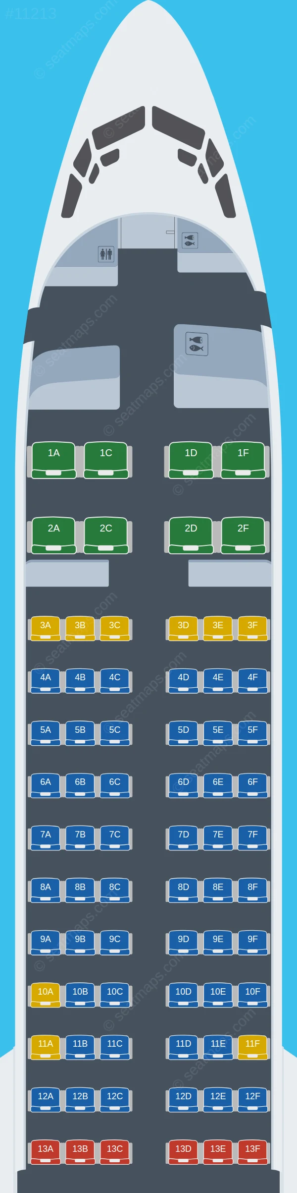 Akasa Air Boeing 737 MAX 8 V.3 seatmap preview