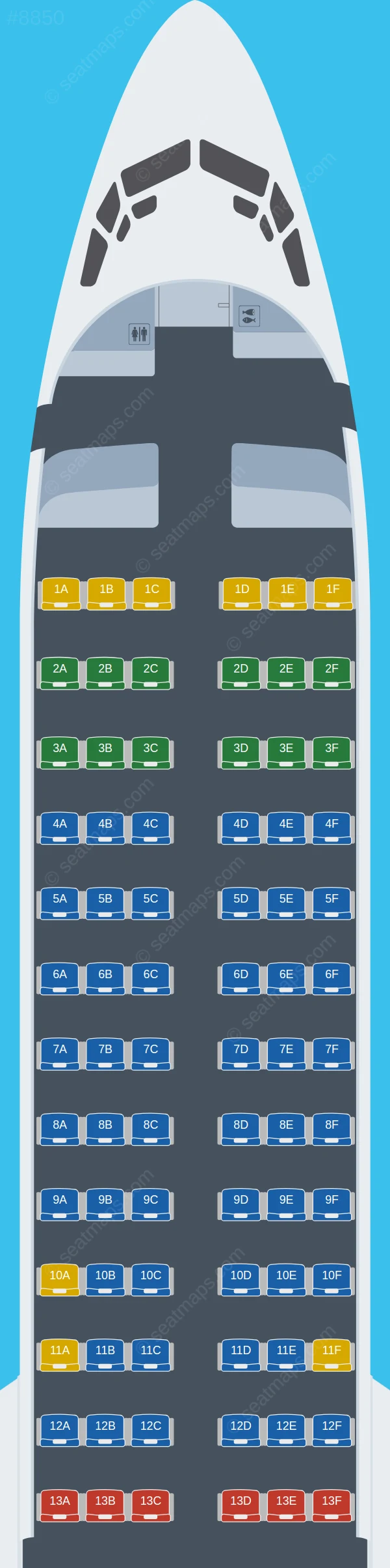 9 Air Boeing 737 MAX 8 seatmap preview