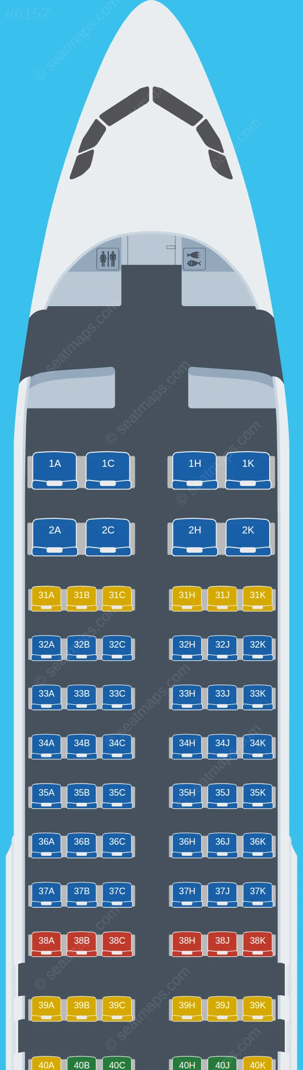 Sichuan Airlines Airbus A320-200 seatmap preview