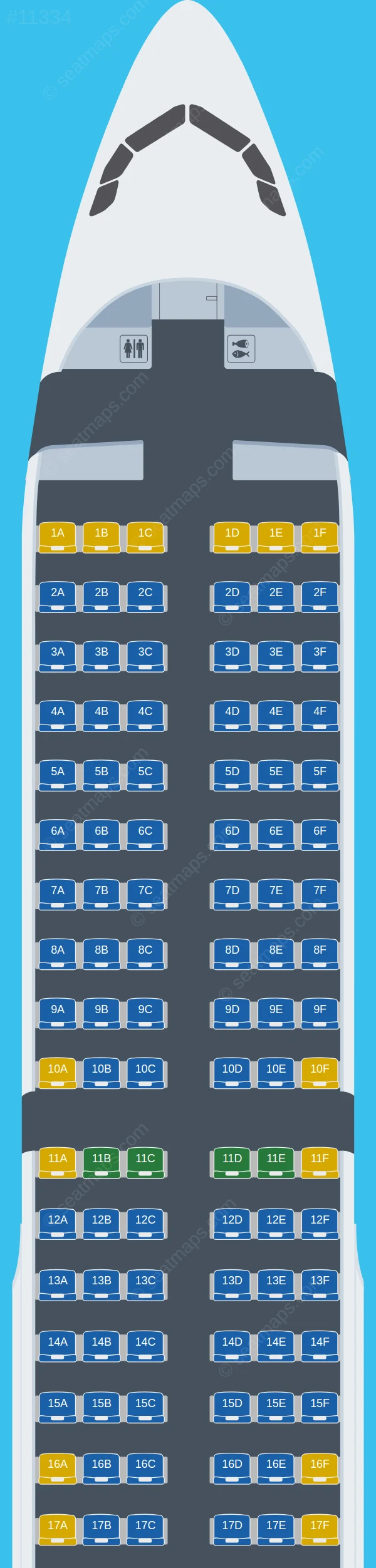 Marabu Airbus A321-200 seatmap preview