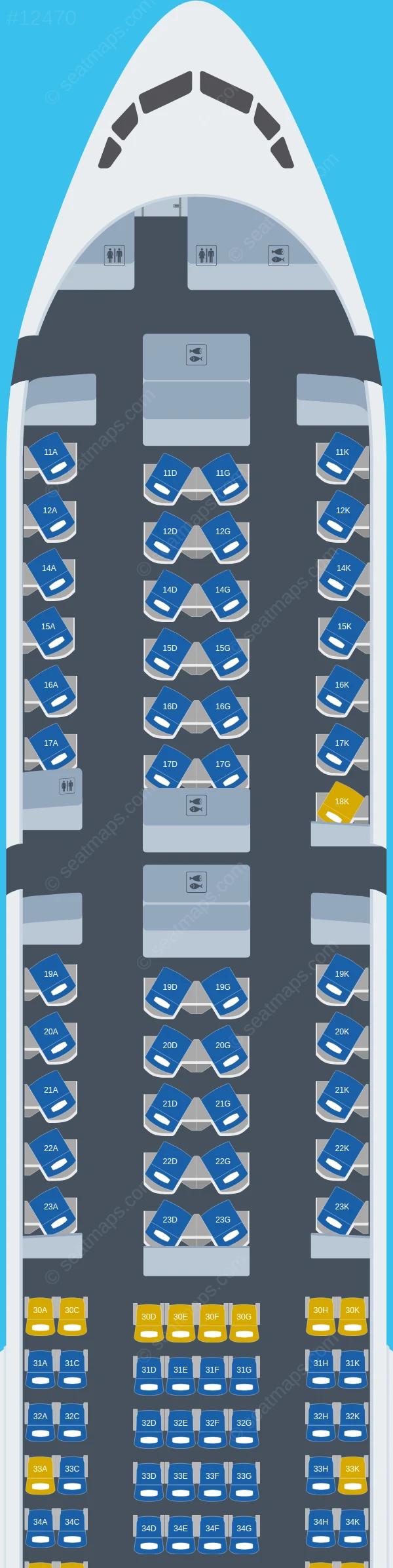 Cathay Pacific Boeing 777-300ER V.3 seatmap preview
