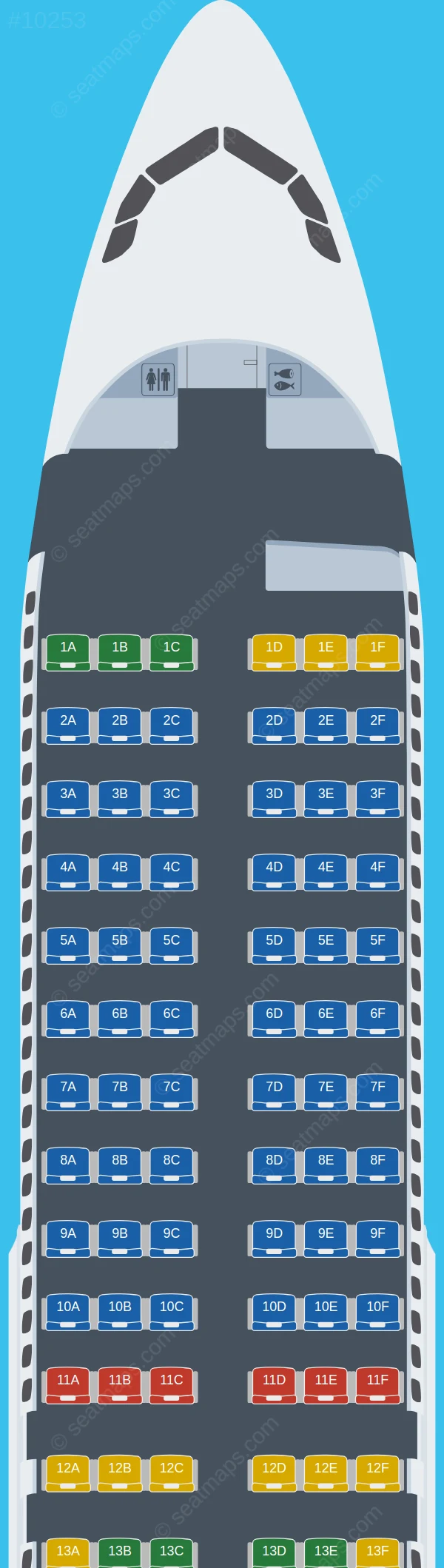 Viva Airbus A320-200 V.1 seatmap preview