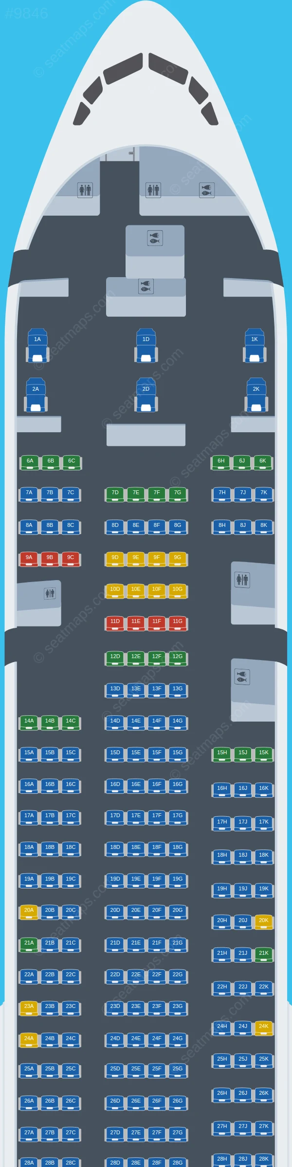 Nordwind Airlines Boeing 777-300ER seatmap preview
