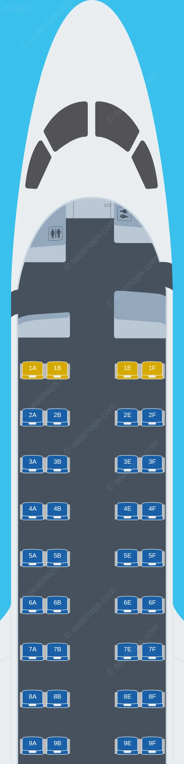 Airnorth Embraer E170 seatmap preview