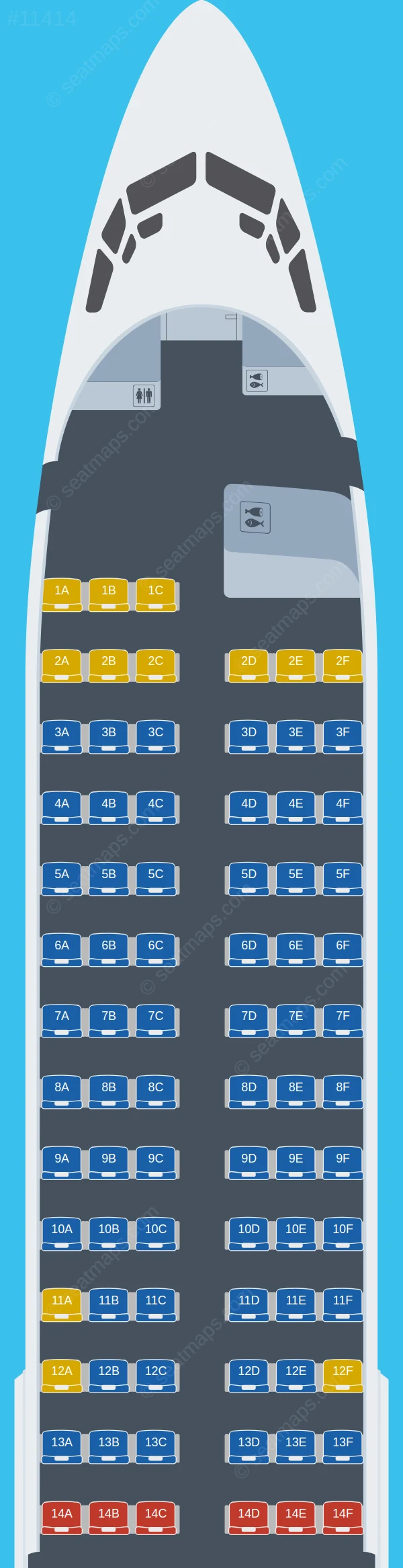 Red Sea Airlines Boeing 737-800 seatmap preview