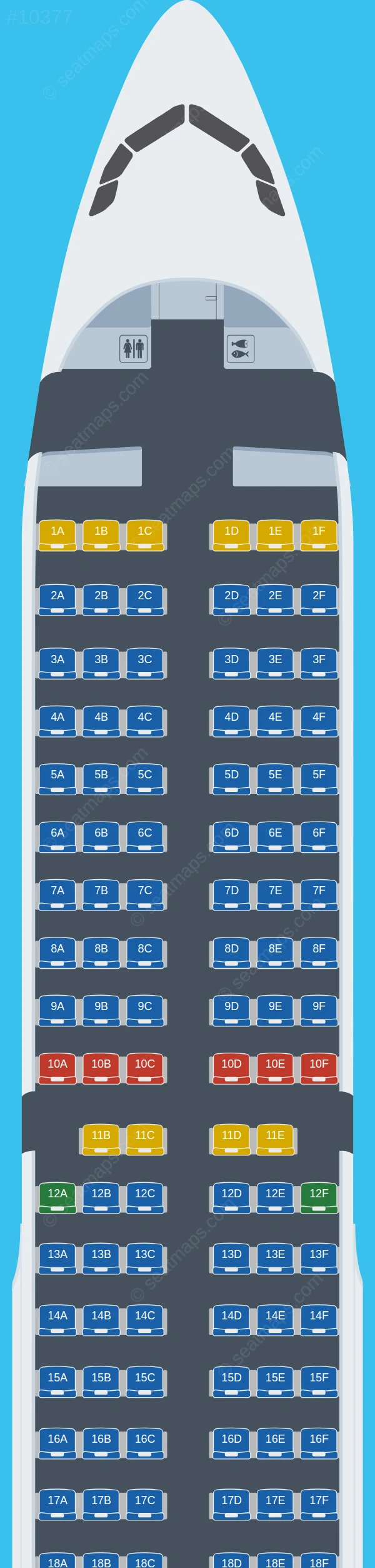 West Air Airbus A321-200 seatmap preview