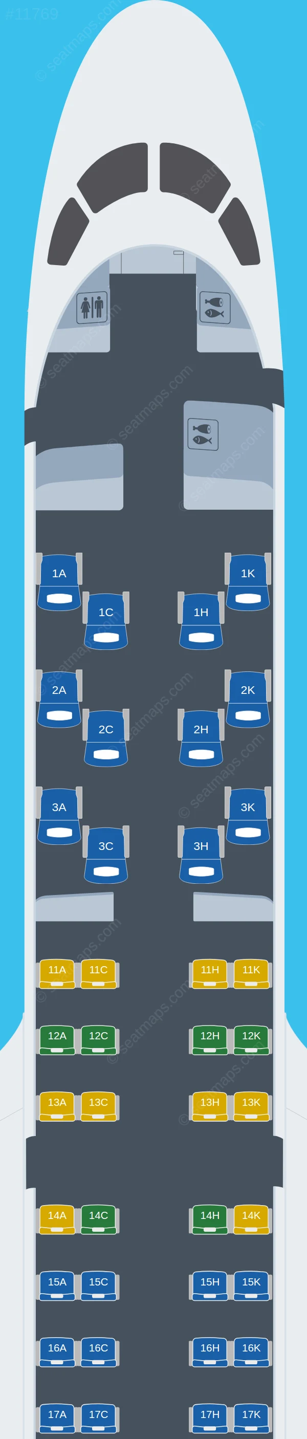 Royal Jordanian Embraer E190 E2 seatmap preview