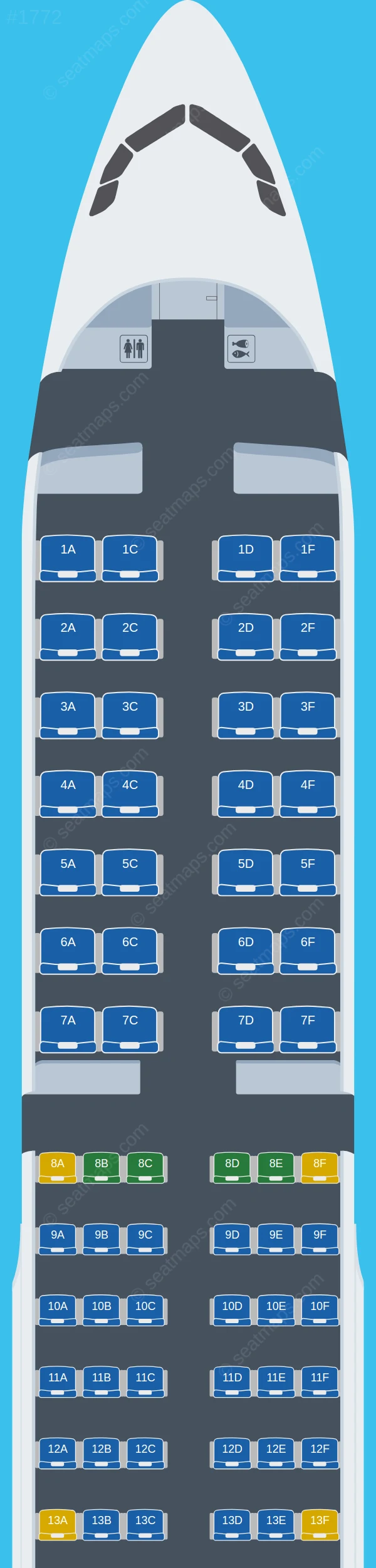 Aeroflot Airbus A321-200 V.2 seatmap preview