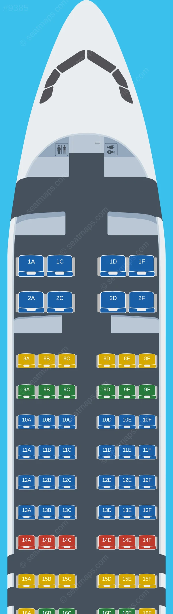 Air Macau Airbus A320neo seatmap preview