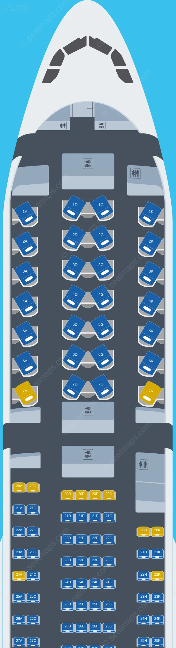 SriLankan Airlines Airbus A330-300 seatmap preview