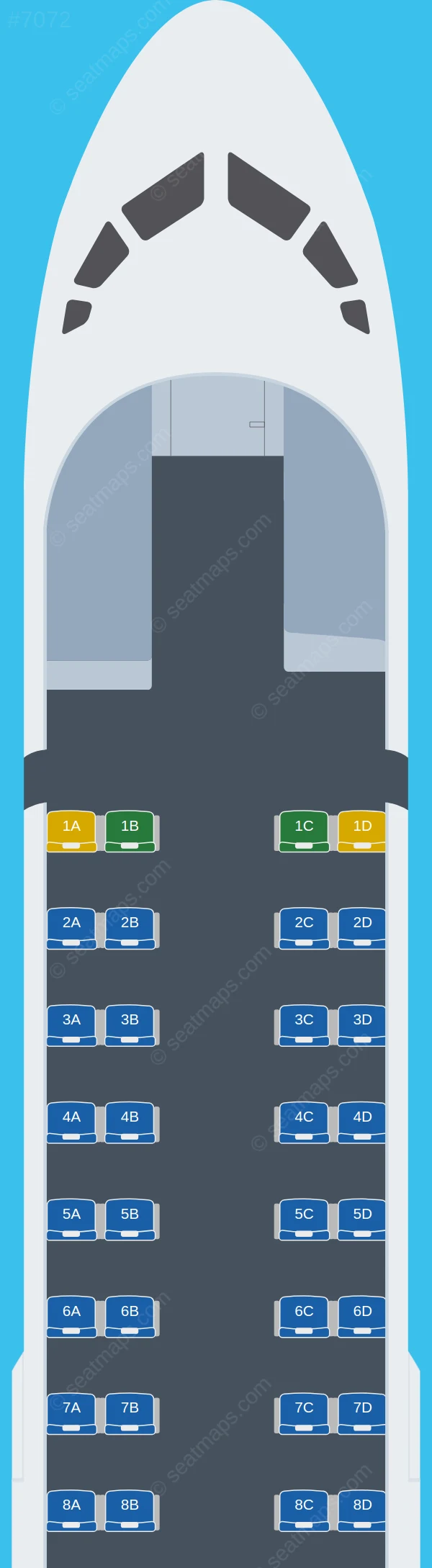 Novoair ATR 72-500 seatmap preview