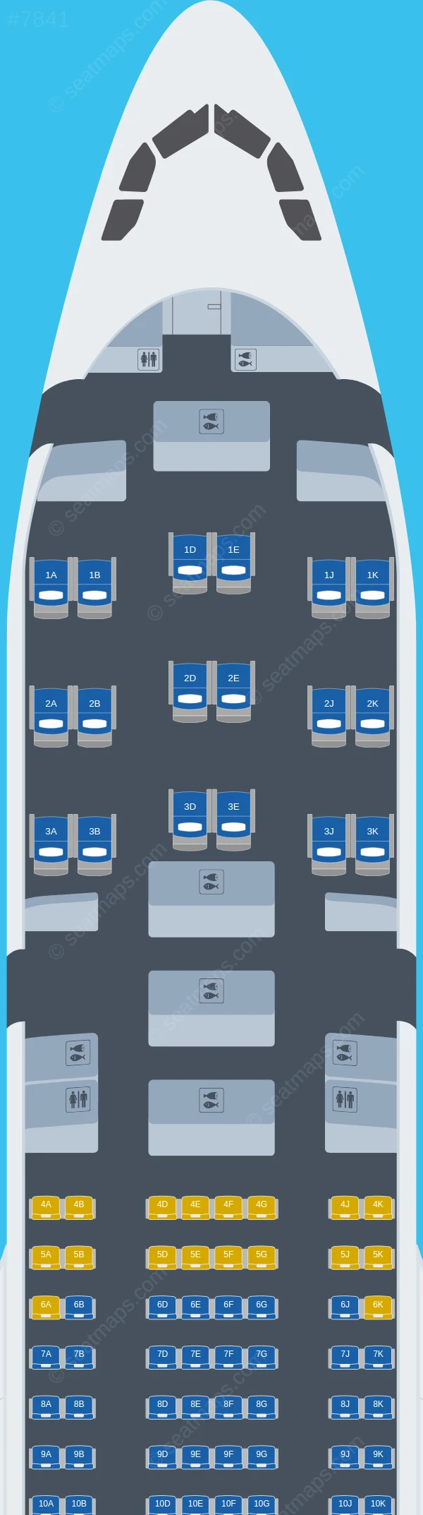 Turkish Airlines Airbus A330-200 V.2 seatmap preview