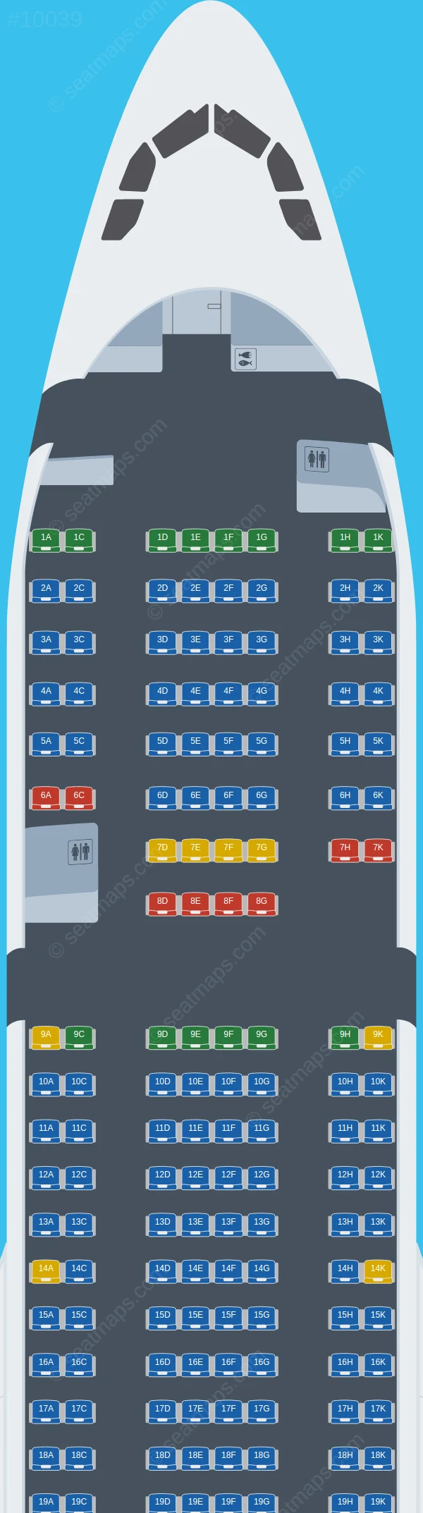 Titan Airways Airbus A330-200 V.2 seatmap preview