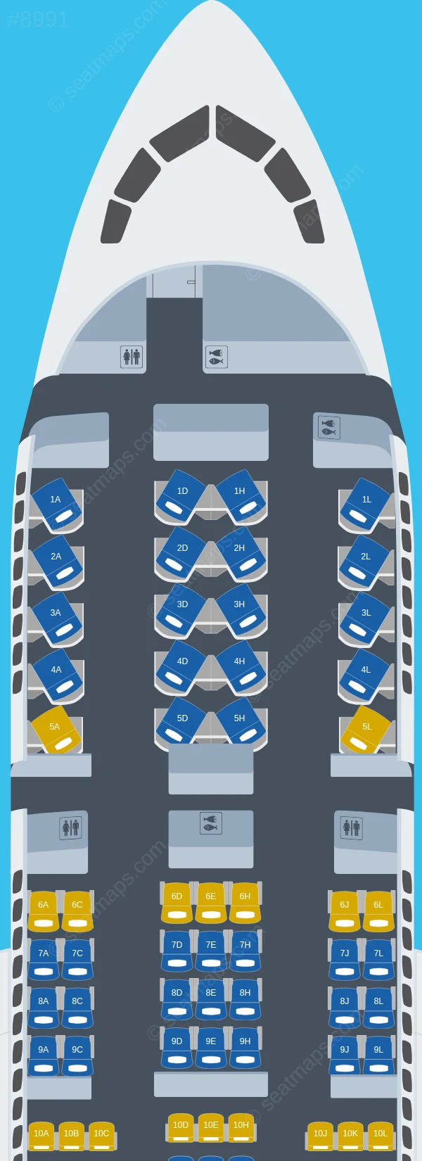 American Airlines Boeing 787-8 V.1 seatmap preview