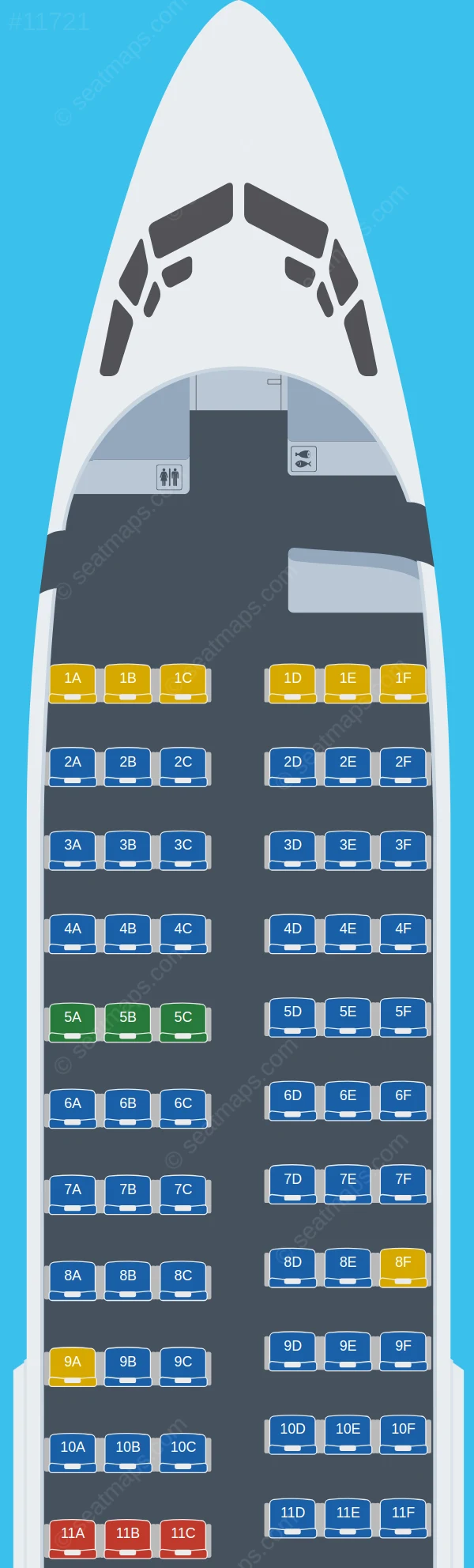 SkyUp MT Boeing 737-700 seatmap preview