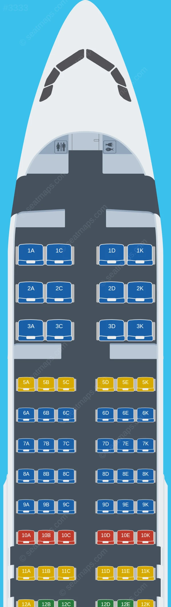 SriLankan Airlines Airbus A320-200 V.2 seatmap preview
