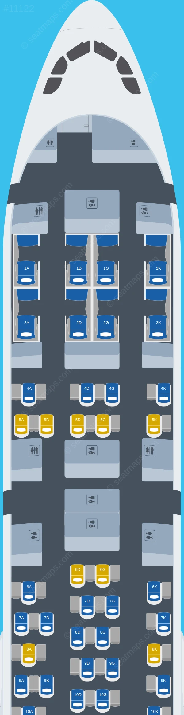 Swiss Airbus A340-300 V.1 seatmap preview
