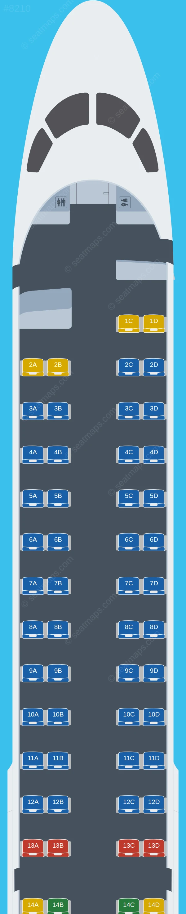 LOT Polish Airlines Embraer E195 V.1 seatmap preview