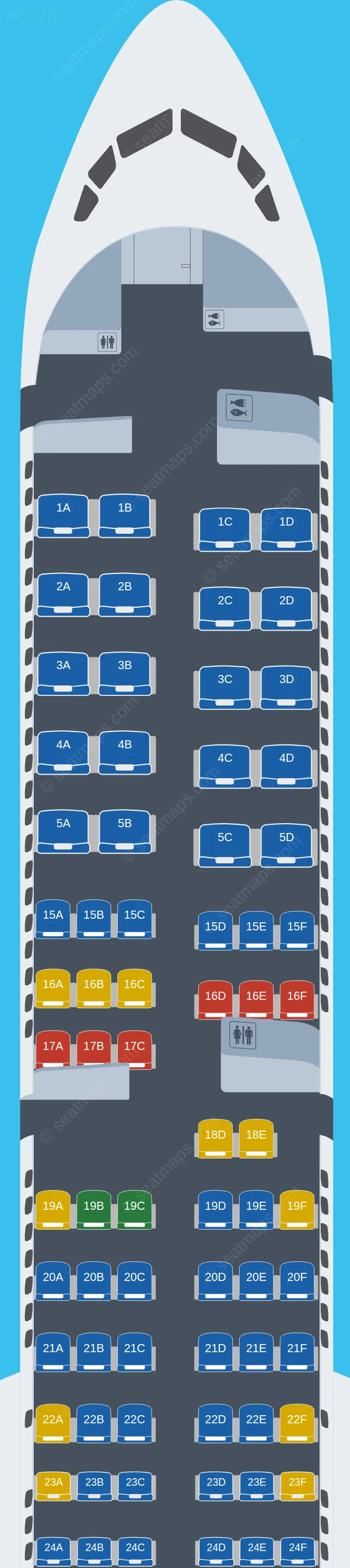 Delta Boeing 757-200 V.1 seatmap preview