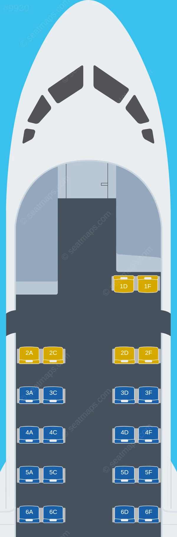 NyxAir ATR 42-500 seatmap preview
