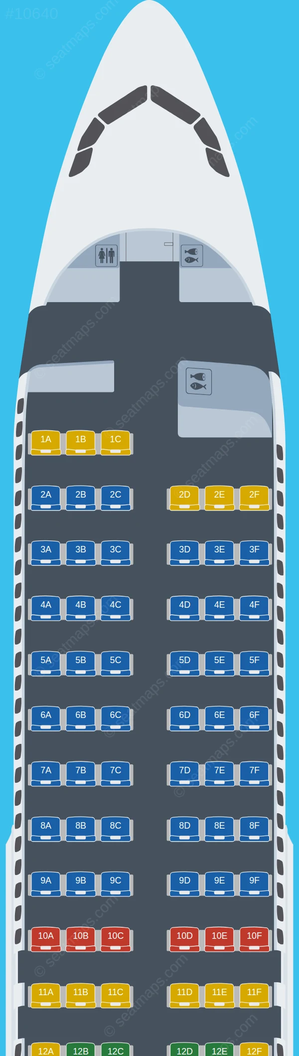ITA Airways Airbus A320-200 V.3 seatmap preview