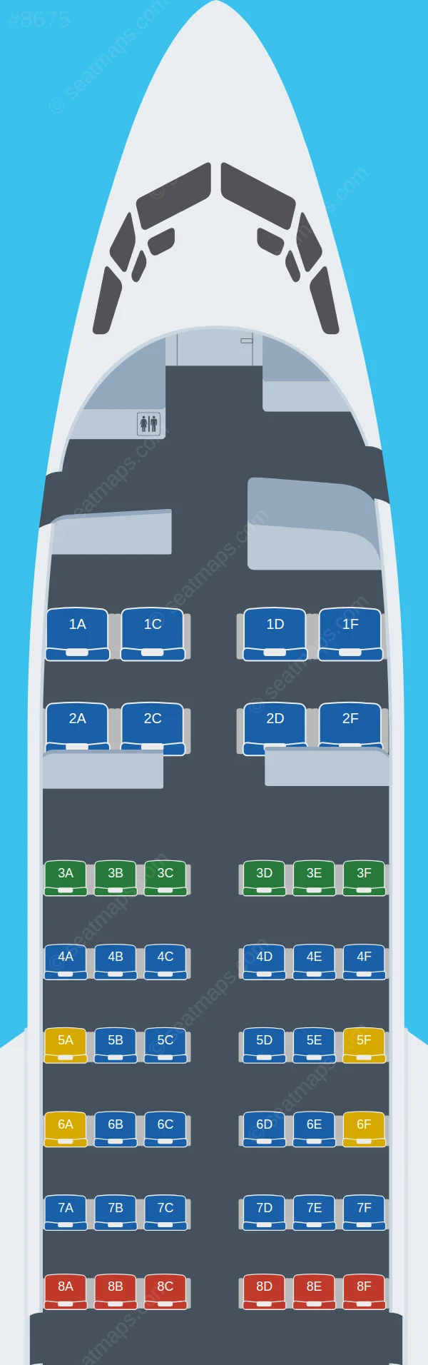 Aero Contractors Boeing 737-500 seatmap preview
