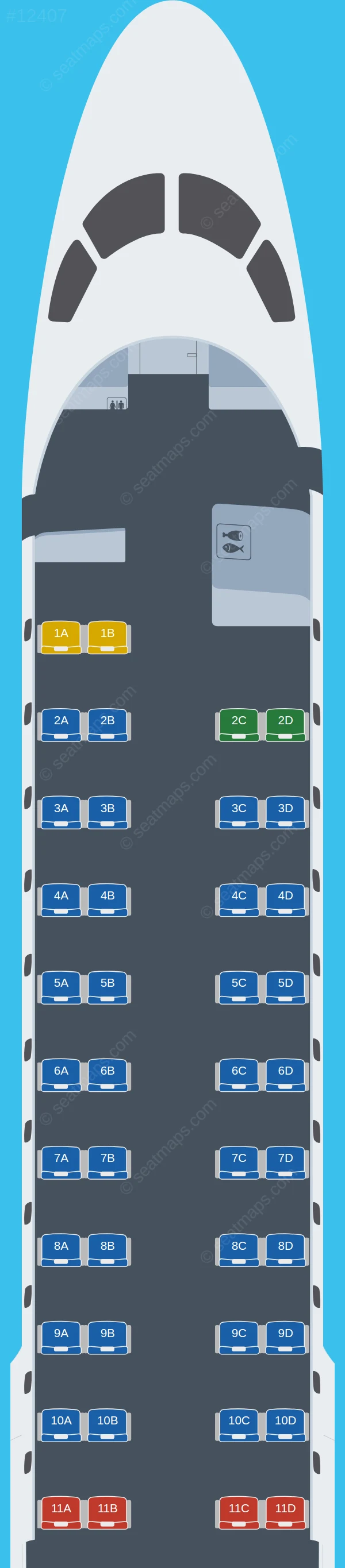 British Airways Embraer E190 V.2 seatmap preview