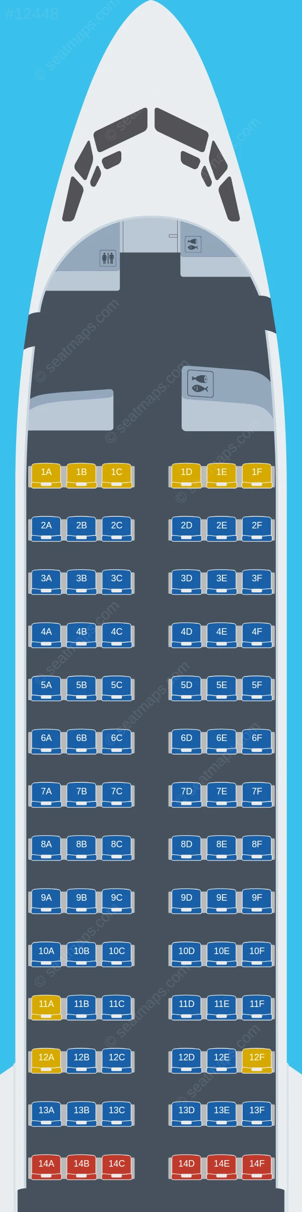 Akasa Air Boeing 737 MAX 8 seatmap preview